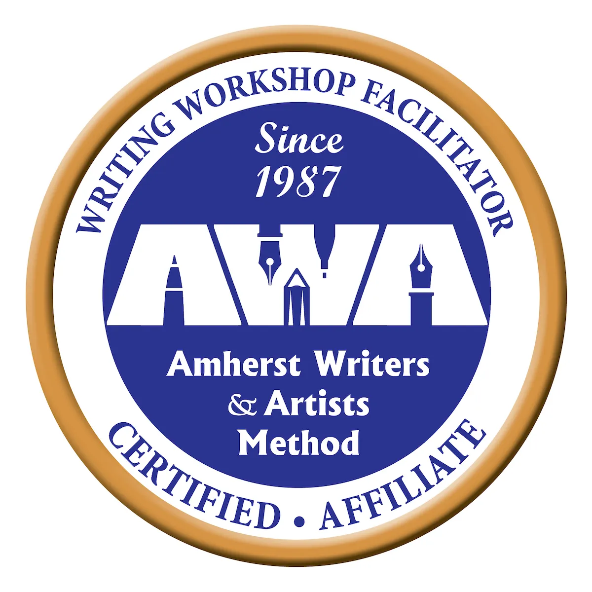 Amherst Writers & Artists Method Writing Workshop Facilitator Certified Affliate Badge